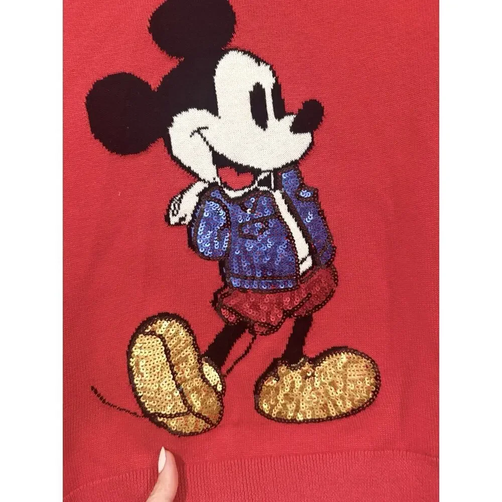 NWOT Gap Kids Disney Mickey Mouse Red Sequin Sweater Limited Edition xXl 2311